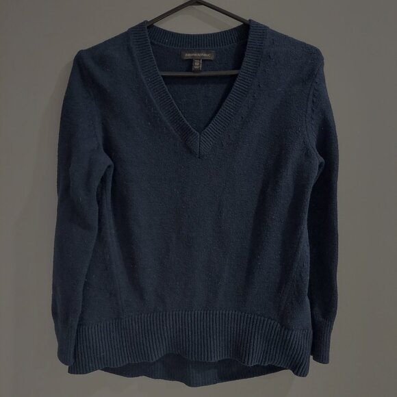 Banana Republic Sweaters - Banana Republic Navy Cotton Blend Oversized Sweater, XS
